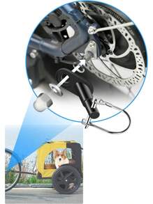 Coicer Bicycle Trailer Coupling Trailer Coupling Adapter Dog Trailer For Bicycle With Pin Child Trailer Dog Bicycle Trailer Dogs
