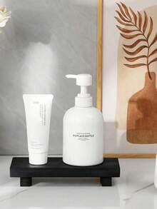 1pc, Simple And Stylish Rustic Style Wooden Tray, Suitable For Bathroom Decoration, Soap Dish, Countertop, Sink, Desktop Decoration, Vase, Plate, Coffee Tray, Decorative Tray, Home Accessories, Black Accessories, Sofa Armrest Tray, Beach Vacation, Bathroom Series, Bedroom Series, Large Capacity