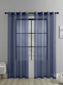 1 Pieza De Tul Transparente De Color Sólido Para Decoración De Ventana Del Dormitorio Y Sala De Estar