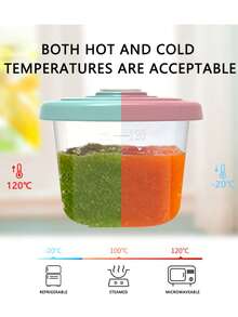 1/4pcs Baby Food Storage Containers, Portable Snack Boxes, Microwave & Refrigerator , Airtight Seal