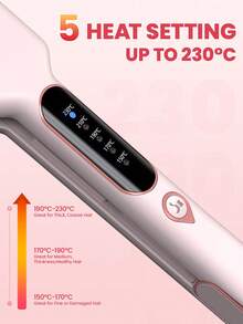 Chapinha de titânio larga de 1 peça para cabelos grossos e cacheados, chapinha de 2 polegadas com aquecimento rápido, dupla voltagem, desligamento automático, com luva e 2 presilhas