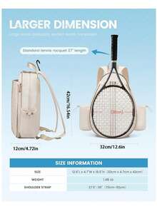 New Fashion Oversized Backpack, Large Capacity Commuter Bag, Multifunctional Storage Bag, Waterproof Tennis Racket Shoulder Bag