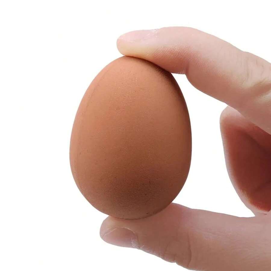 1 Pcs Novelty Bouncy Eggs Realistic Rubber Bouncing BallsModel Farm Chicken Nesting Hen Hatching Pet Toy Prank Joke