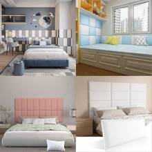 1 件 20x40 厘米即剥即贴床头板、软垫墙板、双人床床头板墙板、卧室/客厅自粘式 3D 墙板 - 彩色 - 查看 12