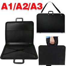 DESIGN PORTFOLIO WATER PROOF BLACK CASE ART WORK PAINTING-FOLDER BAG A1 A2 A3 A4 - Black - View 9