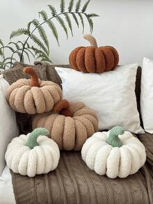 1 件手工针织南瓜装饰枕头、沙发/床垫、创意氛围礼物、适合所有季节、很棒的礼物 - 卡其色 - 查看 6