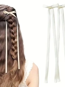 2 buc Accesorii de păr pentru femei, Agrafe de păr minimaliste la modă, Agrafe elegante cu panglică în stil balet, Agrafe dulci și drăguțe pentru uz zilnic, Extra lungi, Agrafe cu gheare, Gheare de păr, Agrafă de păr, Agrafă de păr tip aligator