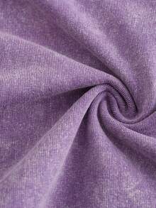 VHUTHK (220 Pure Cotton T-Shirt) 'GENUINE' Letter And Portrait Print, Suitable For Men's Casual, Comfortable, And Fashionable T-Shirt, Street Style Cotton - 紫羅蘭色 - 查看 3