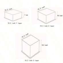 10 Inch Clear Gift Box Without Ribbons, For Birthday Party Decoration,Christmas Valentine Day - Multicolor - View 6