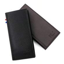 Portafoglio lungo da uomo. Portafoglio da uomo in PU semplice e business, con tre pieghe. Borsa multifunzionale con più slot per carte