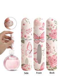 1/4pcs Butterfly Flower Pattern Perfume Spray Bottle, Reusable Bottom Filled Perfume Bottle, Mini Cosmetics Bottle, Perfume, Pure Dew Packaging Tool, Multiple Colors To Choose From, Birthday Gift For Family And Friends, Holiday Gift, Portable Travel 5ml - Multicolor - View 8