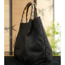 Women Crossbody - 黑色竹節包 - 查看 5