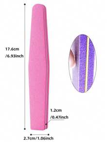 10片装粉色指甲打磨海绵，100/180目，专业指甲抛光块，指甲塑形和抛光配件 - 彩色 - 查看 4