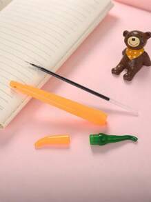 Customized Realistic Chili Pepper Neutral Pen, Cute Red, Green, Yellow Chili Shaped Ballpoint Pen, Personalized Fruit Ballpoint Pen, Chili Stationery Pen, Office Supplies Signing Pen,For School Supplies,Back To School,Office Decor - Multicolor - View 3