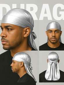 Durag con tiras largas, pañuelos para la cabeza para hombres, gorra para ondas - Multicolor - Ver 5
