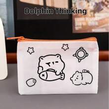 1 bolsa de moedas com estampa de capivara para a volta às aulas, bolsa pequena infantil de tecido não tecido feita à mão, porta-cartões de alta qualidade, bolsa para armazenamento de pintura, colorir faça você mesmo, melhorar a habilidade prática, pintar sua própria bolsa de armazenamento