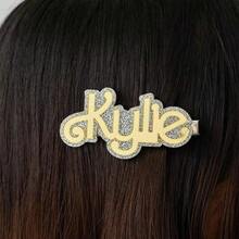 1pc Personalized Acrylic Letter Name Hair Clip, Decorative Accessory Gift For Girls, Cute Wear All Season - Steel Hair Clip - View 9