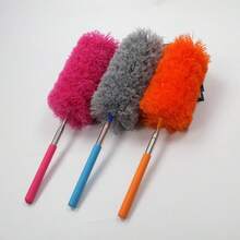 1件可调节伸缩超细纤维掸子 家用除尘刷工具 除尘刷 家用空调羽毛汽车家具清洁刷 新款伸缩掸子 家用柔性迷你纤维掸子 鸡毛掸子（头部稍微弯曲属于正常现象） - 彩色 - 查看 8