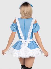 Halloween Costumes Women's Alice Role Play Costumes Dresses - 藍色 - 查看 2