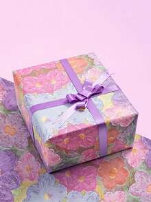 Custom Floral Gift Bags With Ribbon – Paper Tote Bags Custom Gift Bags, Floral Paper Bags With Ribbon, Wedding Gift Packaging, Valentine's Day Gift Bag, Holiday Gift Bag, Birthday Party Tote, Reusable Shopping Bags, Custom Party Favor Bag, Paper Gift Bag Set