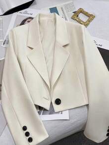 Women's Elegant Fashion Elegant Short Casual Solid Color Daily Long Sleeve Blazer