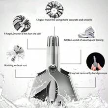 2-In-1 Manual Nose Hair Trimmer, Dual-Sided Nose Hair Clipper, Nose Hair Removal Tool, Washable 360° Rotating Nose Hair Cleaner, Convenient And Easy To Use For Men And Women