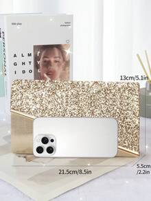 Túi xách nữ thanh lịch, túi cầm tay dự tiệc lấp lánh với trang trí kim loại, thích hợp cho tiệc chiêu đãi, liên hoan, dạ hội, đám cưới, quà sinh nhật, quà Valentine, buổi tối, túi cầm tay cho đám cưới, túi dự tiệc, hoàn hảo cho tiệc cưới, dạ hội, tiệc tối/liên hoan, phối cùng váy dạ hội và váy đính sequin. - Vàng - Xem 6