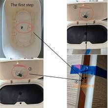 木纹塑料转角垃圾桶带盖，防臭垃圾桶，适用于浴室、厨房、客厅 - 无需用电，适合狭窄空间（产品材质：塑料）（翻盖由位于盖子下方的闩锁完成，安装说明包含在产品图片中）