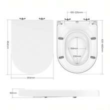D-Shaped Toilet Seat With Integrated Toddler Seat, Soft Close Automatic Lowering Lid, Potty Training For The Bathroom At Home, White - White - View 6