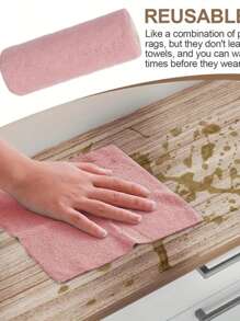 1 rollo de paños de limpieza reutilizables, paño de cocina para el hogar, rollos de toallas de microfibra, trapos de cocina, reemplazo de toallas de papel para lavar, suministros de limpieza, herramienta de limpieza