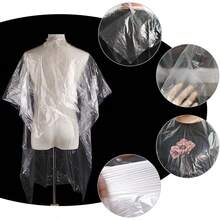 100pcs Disposable Hair Cutting And Dyeing Shawl Disposable Cloth Hair Salon Cloak Suitable For Hair Dyeing And Hair Cutting, Waterproof And Will Not Stain Clothes, Barber Shop Hairdressing, Home DIY Hair Dyeing - White - View 2