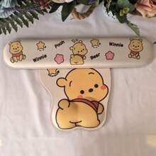 Disney Disney Winnie The Pooh Ergonomic Wrist Rest Mouse Pad & Laptop Mat - Official Licensed Multi-Functional Desk Pad With Premium Silicone Core & Milk-Silk Surface, Non-Slip Rubber Base For Office/Home/Gaming Comfort (Vivid Printing Technology, Aesthetic Desktop Decor Accessory), School Supplies, Back To School