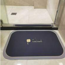 Bathroom Floor Mats, Bathroom Anti-Slip Mats Entryway Decor - Gentleman Gray - View 3
