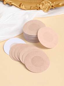 50 PCS Invisible Nipple Tape Disposable Nipple Pad Tapes Nipple Cover Non-Woven Nipple Sticker Chest Stickers,Disposable Nipple Covers, Seamless Breathable Self-Adhesive Invisible Bra, Women's Lingerie & Underwear Accessories - Apricot - View 7