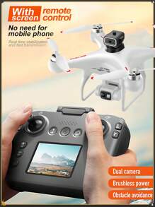 CASRRA The S116 Remote-Controlled Drone With A Camera Is Equipped With An Upgraded Remote Control Screen. Equipped With A High-Definition Electronic Adjustable Camera And A Brushless Motor, It Offers Longer Battery Life. Shoot Videos And Photos To Record The Good Life. Screen Control For Real-Time Image Transmission