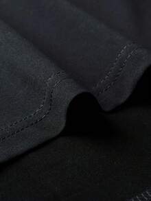 Customized Men's Hooded T-Shirt, Front Customized Design/Anime Character/Celebrity/Customized Photo/Customized Team Logo/Customized Pattern/Customized Couple Photo/Customized Pet Photo, Casual Sports Wear Men T-Shirt - Black - View 6