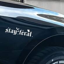 1入6.29*1.85英寸野性永存標籤貼紙汽車、任何平面表面使用的野性貼紙 - 白色 - 查看 3