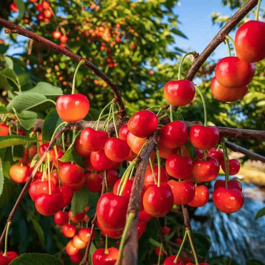 El cerezo tradicional resistente al frío, con frutos dulces, adecuado para uso en plantaciones de jardinería doméstica y rico en semillas de frutas.Semilla de Tienda para Mejorar la Calidad, la Variedad Legendaria - semillas de cerezo - Ver 1