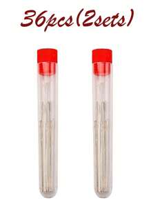 90件/36件/18件大眼针瓶套装，新款家用手缝针，手缝针，传统家用大孔细长针，用于缝制被子和床罩，绣花针 - 彩色 - 查看 12