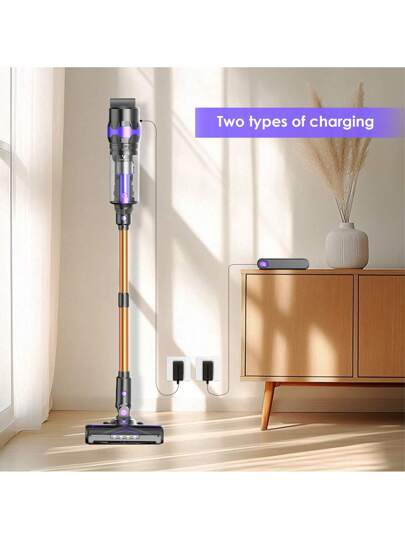 Vortisys V2 Stofzuiger Cleaner, 500W Brushless Motor, 60KPa Powerful Suction, 8*2200mAh Rechargeable Battery, Washable HEPA*4, 1.3L Dust Cup, Lightweight Cleaner Pet Hair, Floors, Tiles view 8