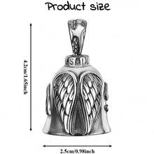 1 件守护天使摩托车铃铛吊坠、幸运钥匙扣、驾驶饰品、无铅黄铜、自行车铃铛、幸运礼物配件，适合男士和女士 - 均碼 - 查看 11