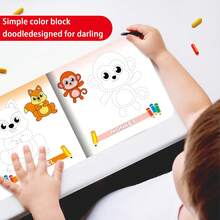 1 Set Of 10 Books 14cm * 14cm Children's Drawing Book Colorful Sketchbook Filler For Preschool Babies Cultivate The Ability To Draw Hands Rounded Corners Design Does Not Hurt The Hands Montessori Toys Classroom Teaching Aids - Multicolor - View 5
