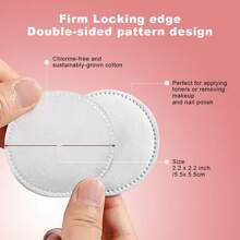 1PC Round Cotton Double-Sided Double-Effect Disposable Skin-Friendly Wet Make-Up Remover Cotton Pads, Available In 80 Pieces, 100 Pieces And 150 Pieces