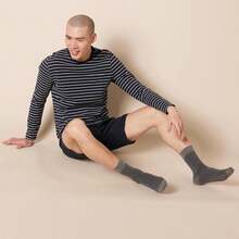 Essentials - Paquete de 5 calcetines estampados para hombre - Champán - Ver 5