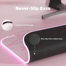 RGB LED Gaming Mouse Pad 14 Modes Glow Pad Extra Large Gaming Mousepad Waterproof Rubber Non Slip Cute Sakura Mat Extended Big Keyboard And Mouse Pad Mat For Gamer Office Home XXL 800*300*4mm - 粉色 - 查看 6