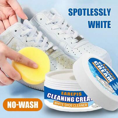 Multi-Purpose White Shoes Cleaning Cream, Gently Wipe To Remove Stains, Yellowing And Black Marks - Suitable For Everyday Household Cleaning