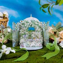 1pc White Rose & Lily 3D Pop-Up Greeting Card - 3D Floral Design, Spring Garden Scene, High-Quality Paper - Suitable For Wedding, Birthday, Anniversary, Get Well Wishes - Thoughtful Gift For Mother, Teacher, Grandma, Landscape Pattern, Delicate Craftsmanship, Birthday Wishes, Special Occasions - Multicolor - View 9