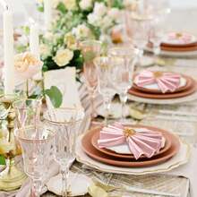 12pcs Gold Flower Napkin Rings & 12pcs Rose Gold Napkin Rings Set, Suitable For Wedding, Party, Ball, Event, Outdoor, Daily, Anniversary, Celebration Table Decor - Multicolor - View 9