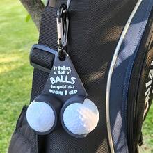 1 个高尔夫球架 - 带钥匙扣的趣味高尔夫球收纳架，可容纳 2 个球，便携式夹子设计，适合挂在高尔夫球袋上，高尔夫配件，是送给高尔夫爱好者的绝佳礼物，可提升您的高尔夫体验，是送给亲戚朋友的完美礼物 - 彩色 - 查看 2