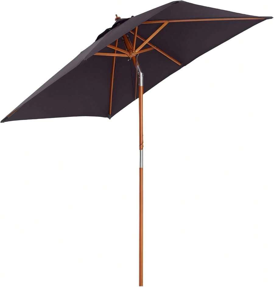 Ombrellone da esterno, supporto e base - Grigio Scuro - Visualizzare 1